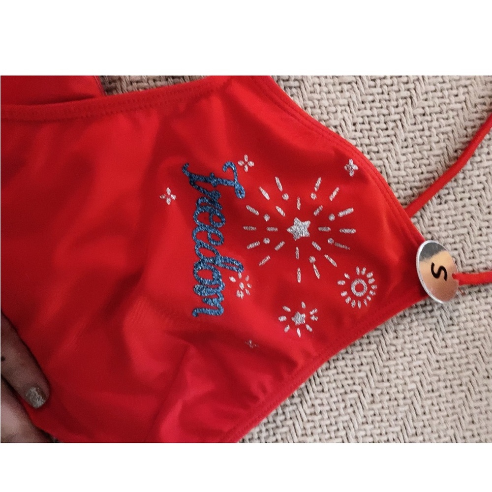 4th of July Red sparked One piece BRAND NEW